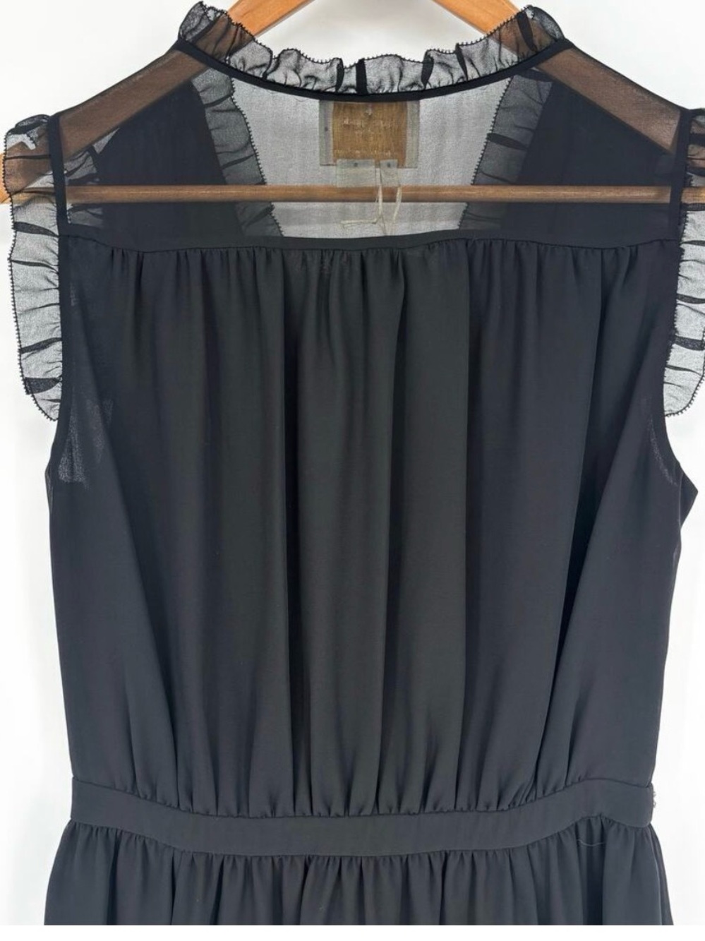 Kate Spade Black Chiffon Embellished Mini Dress Size 2 - Picture 5 of 9